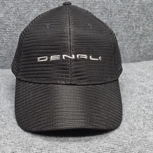 GMC Denali Hat Cap Snap Back Mens One Size Black Mesh Trucker Logo Car Workwear